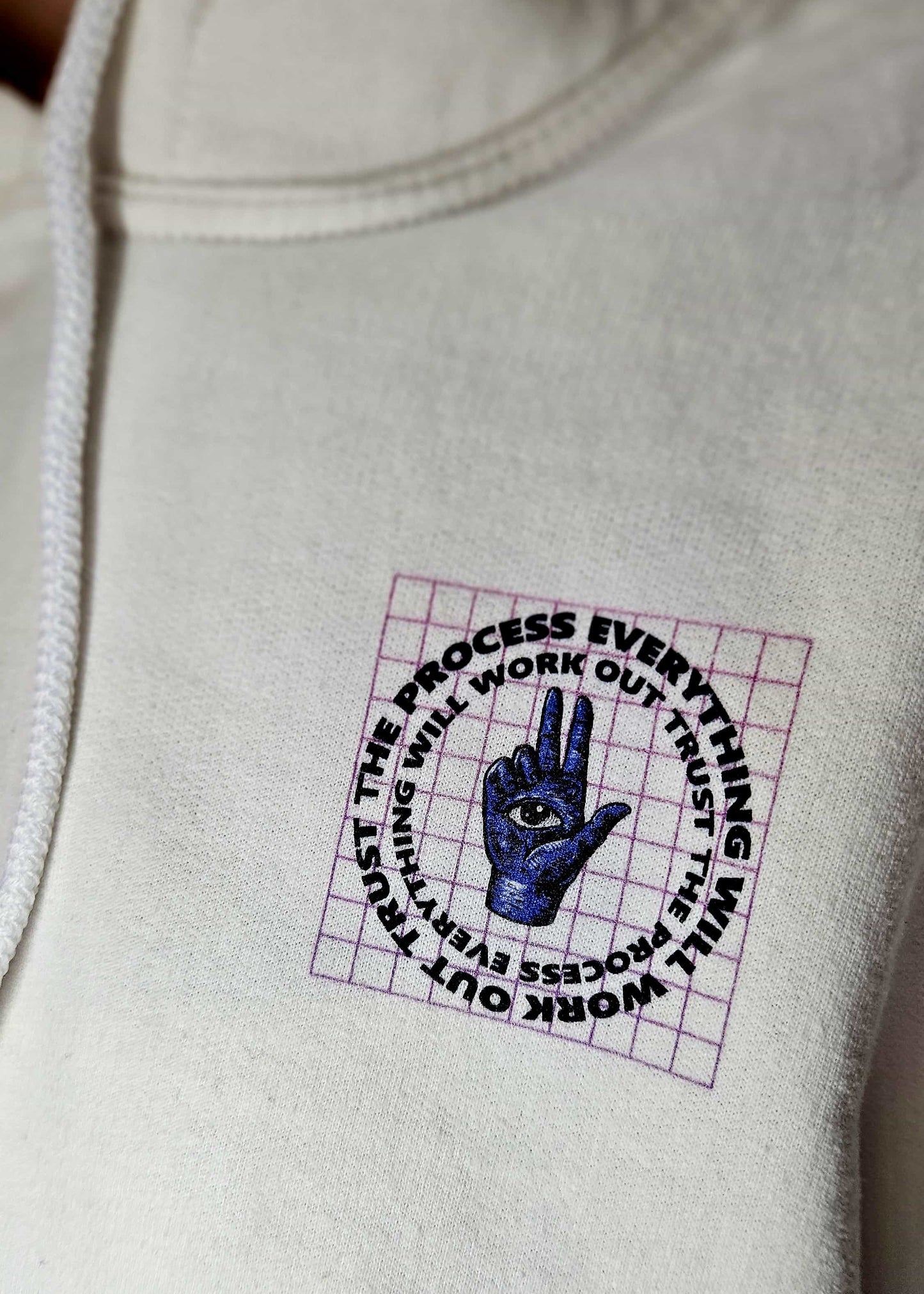 The Trust the Process Unisex Hoodie Black Font