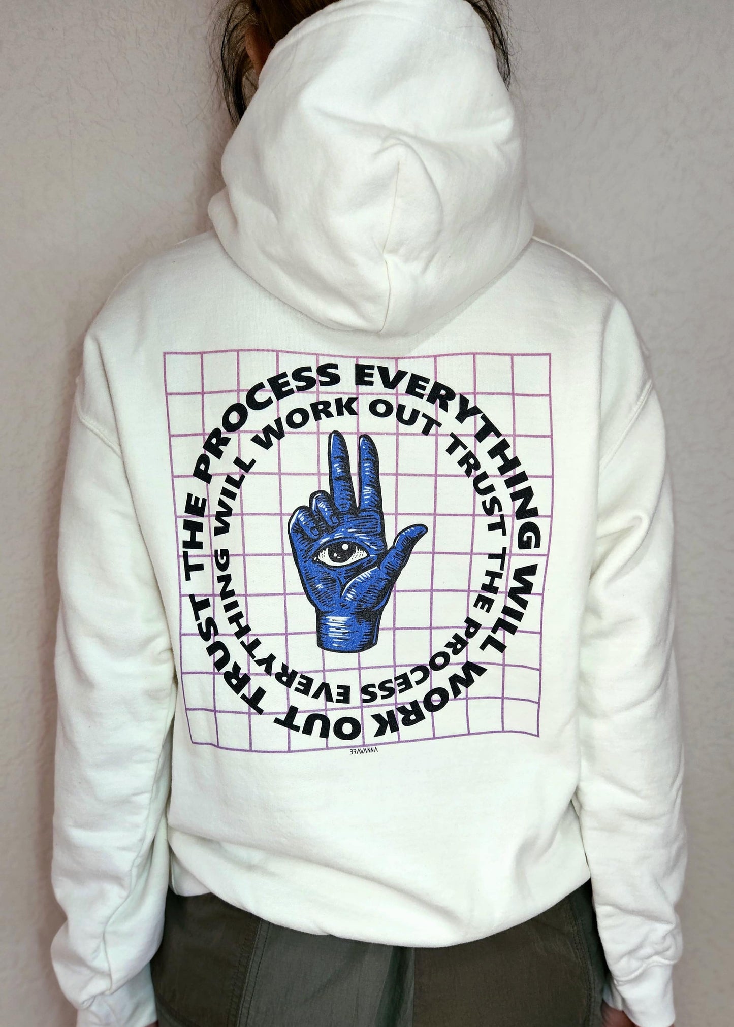 The Trust the Process Unisex Hoodie Black Font