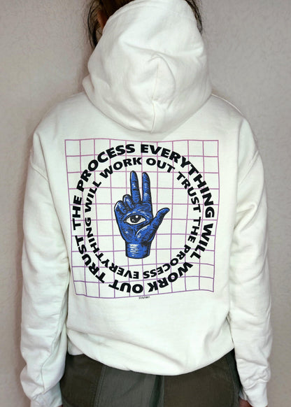 The Trust the Process Unisex Hoodie Black Font