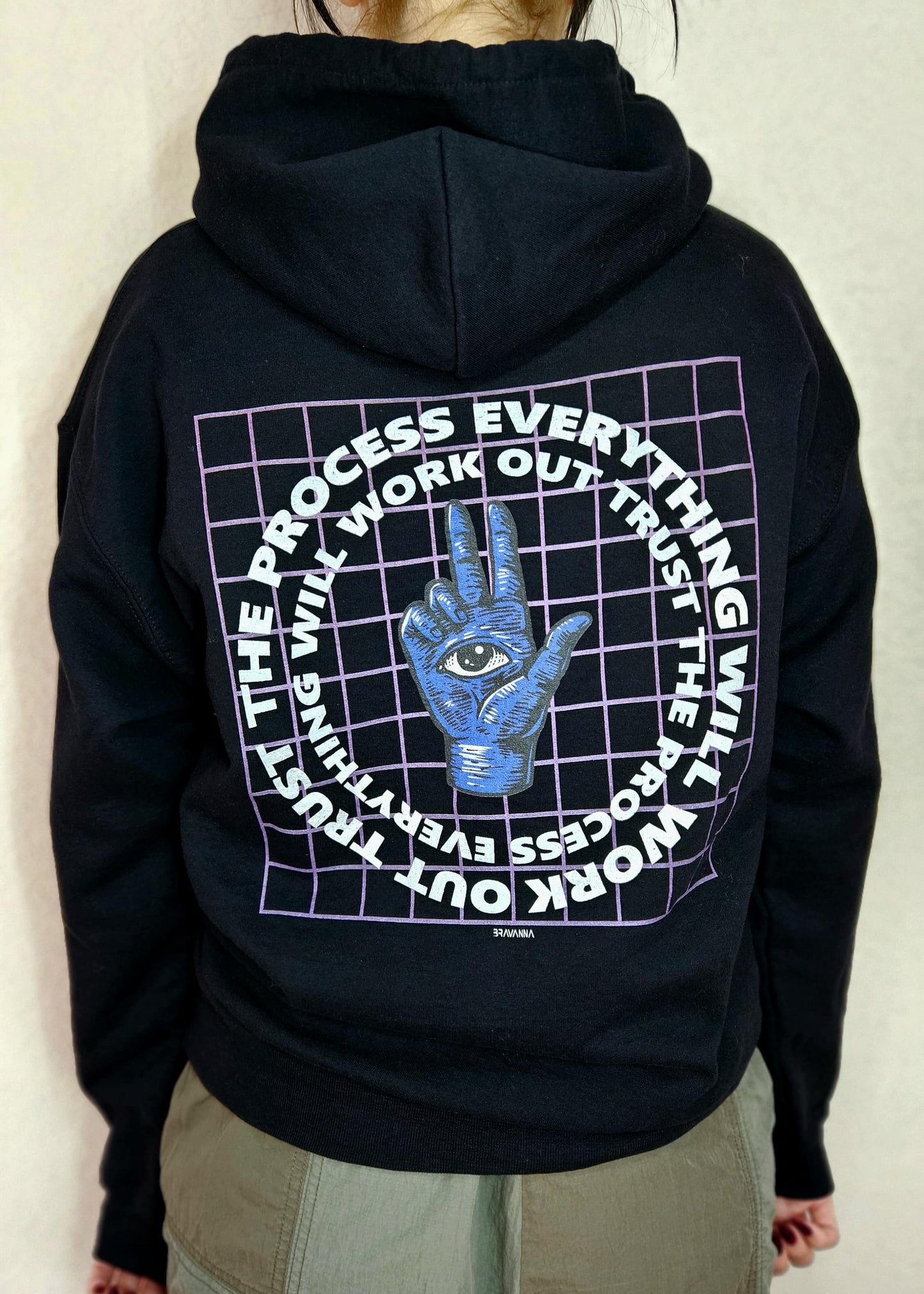 Trust the Process Unisex Hoodie White Font